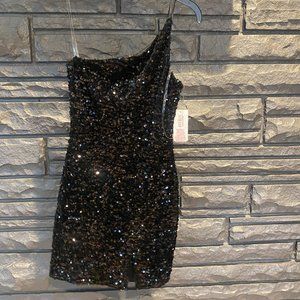 Black Sequin Formal Dress